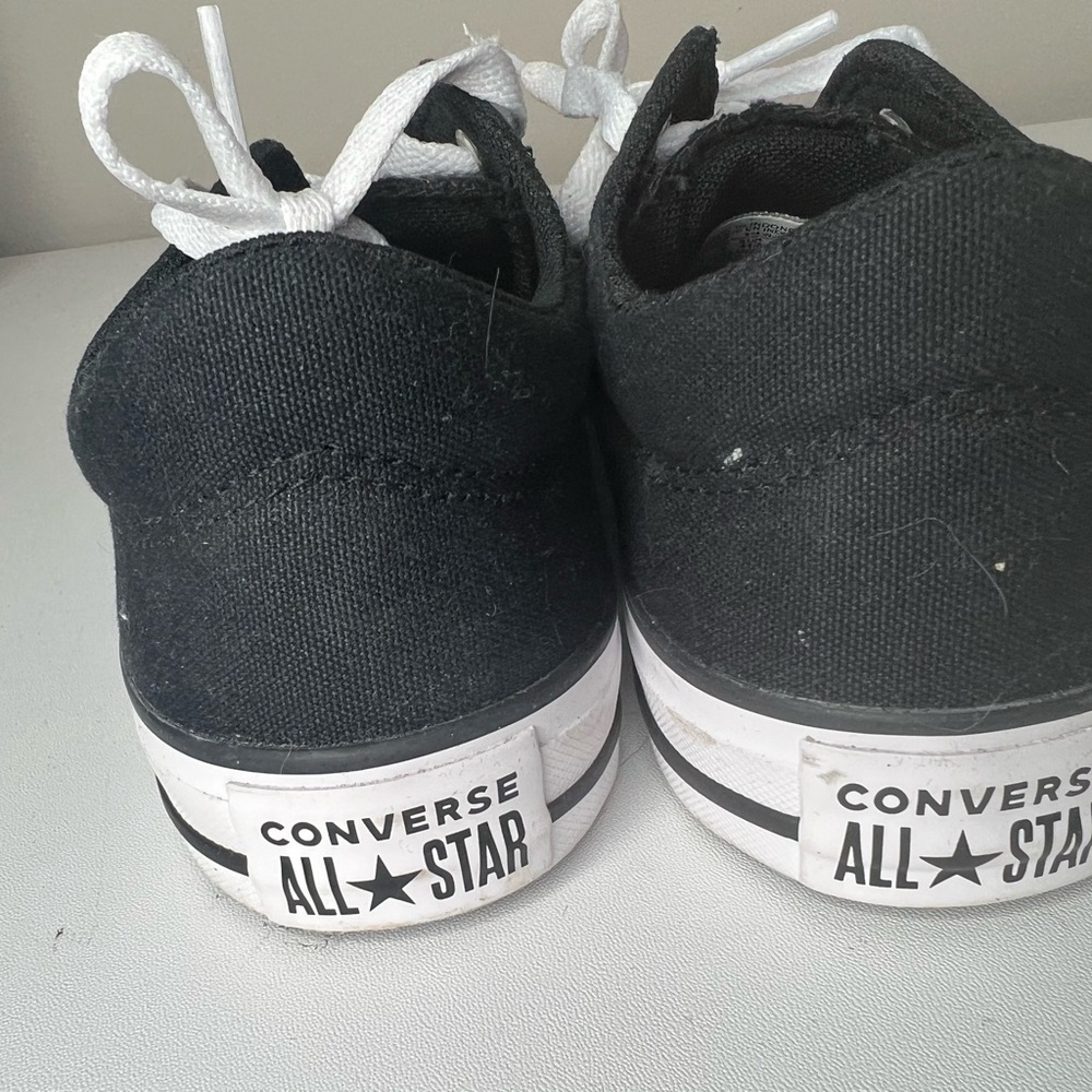 Converse Chuck Taylor All Star Madison Sneakers - Black and White Low-Tops - Picture 2 of 7